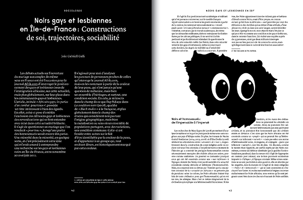 Noir.e.s gays et lesbiennes en ile de france : construction de soi, trajectoires et sociabilité. Friction Magazine queer